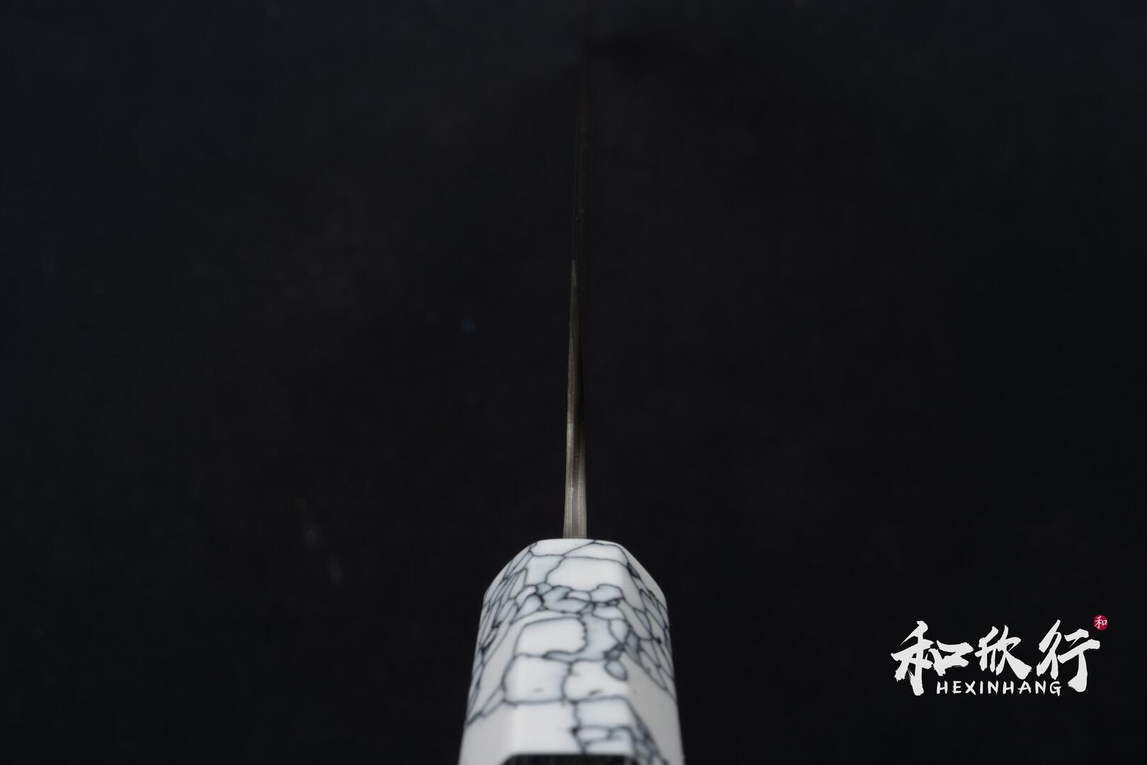 二唐刃物鍛造所Nigara Hamono SG2 粉末鋼暗紋大馬士革先丸筋引270mm